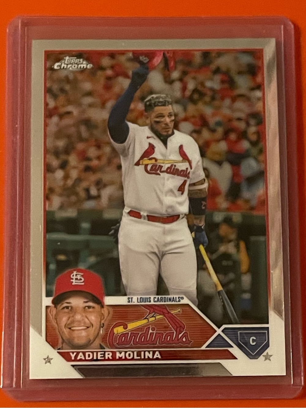 Yadier Molina #14 2023 Topps Chrome Baseball Trading Card